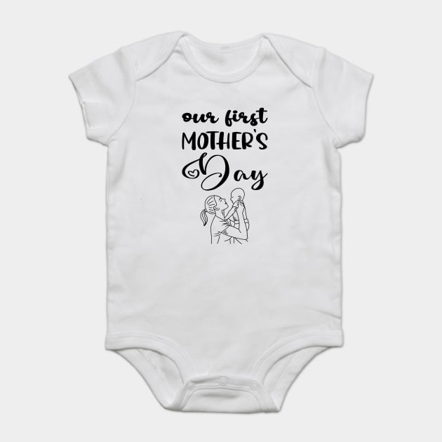 Our first Mother's Day 2024-New Mom Baby Bodysuit by BEZZAIM